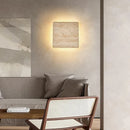 Axyaa Wabi Sabi Indoor LED Wall Sconce Yellow Travertine Stone Bedside Lamp