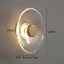 Axyaa Nordic Glass LED Wall Lamp Minimalist Reflective Lighting for Home Decor