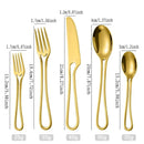 Axyaa Stainless Steel Cutlery Set - Knife, Fork, Spoon, Teaspoon & Dessert Spoon