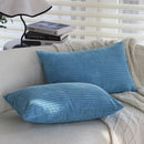 Axyaa Striped Velvet Corduroy Cushion Covers for Sofa - 30x50cm Nordic Style