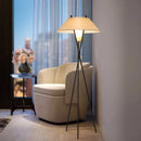 Axyaa Nordic Wind Fabric Floor Lamp with LED Light for Living Room and Bedroom