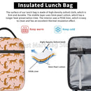 Axyaa Boho Leopard Insulated Lunch Box Cheetah Bento Tote Bag