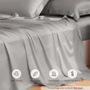 Axyaa Mulberry Silk Flat Sheet - High End Smooth Bed Linen - Solid Color