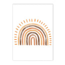 Axyaa Sun Rainbow Bear Canvas Wall Art Poster, Nursery Decor, Kids Room Decoration