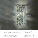 Axyaa Crystal LED Wall Sconces Gold/Chrome Metal Lighting Fixture