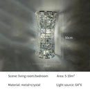 Axyaa Crystal LED Wall Lights - Modern Gold/Chrome Sconces for Luxury Decor