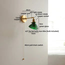 Axyaa Glass LED Wall Sconce, Luxury Stair Light, E27 Bulb, Green & White