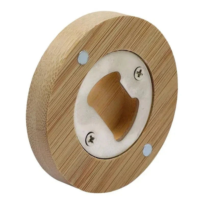 Axyaa Bamboo Beer Bottle Opener Fridge Magnet Bar Home Party Tool