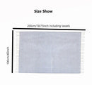 Axyaa Stripe Beach Sports Towel with Tassel for Gym, Camping, Sauna, and Swimming Pool
