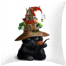 Axyaa Halloween Pumpkin Cushion Cover 18x18 - Farmhouse Throw Pillow for Home Decor