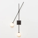 Axyaa Black Golden Iron LED Wall Sconce for Bedroom