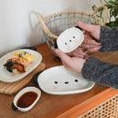 Axyaa Puppy-Shaped Sushi Plate Set | 8" Plate & 4" Dipping Dish