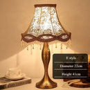 Axyaa Retro Gauze Desk Lamp with LED Floor, Living Room & Bedroom Lighting Fixtures