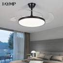 Axyaa Electric Fan Ceiling With LED Light & Remote Control - Modern Home Chandelier