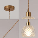 Axyaa Modern Glass Pendant Light: Bedroom Cafe Hanging Lamp Chandeliers