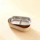 Axyaa Stainless Steel Insulated Lunch Box, Leakproof Divided Container, Microwave Safe