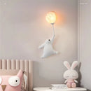 Axyaa White Bear 3D Moon Wall Light for Bedroom Decoration