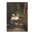 Winter Trees Canvas Print Nordic Wall Art Vintage Landscape Poster by Axyaa.