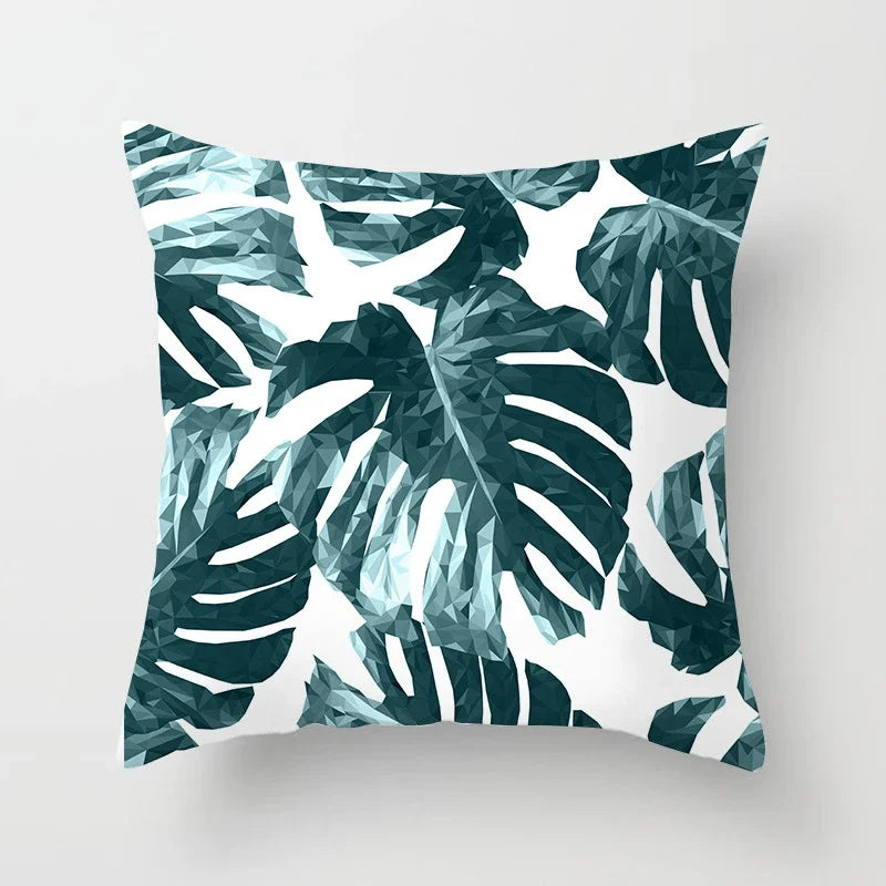 Axyaa Tropical Leaf Cactus Monstera Cushion Cover 45*45cm - Decorative Pillowcase