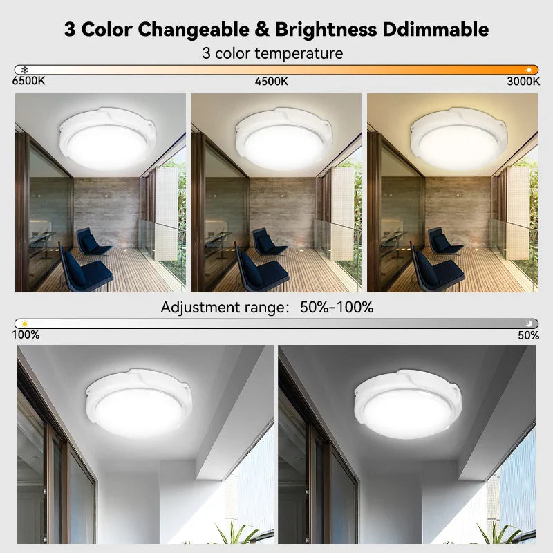 Axyaa Solar LED Ceiling Lamp for Home, Waterproof Indoor/Outdoor Lighting