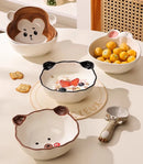 Axyaa Cute Cartoon Ceramic Dessert Yogurt Bowl for Kids or Adults