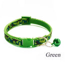 Axyaa Camouflage Pet Collar: Colorful Adjustable Collar with Bell for Dogs & Cats.
