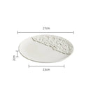 Axyaa Ceramic Steak Plate - Elegant Western Cuisine Tableware