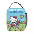 Axyaa Hello Kitty Insulated Lunch Tote for Travel Food Storage - Reusable Thermal Cooler