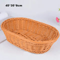 Axyaa Elegant Rattan Woven Fruit Plate & Tea Tray