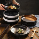 Axyaa 8-inch Ceramic Disc Plate: Modern Western Food & Pasta Dish for Dining