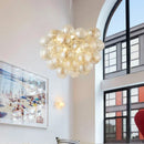 Axyaa Gold Glass Ball Pendant Chandelier LED Light - Modern Design for Home and Hotel