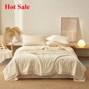 Axyaa Daisy Lace Soybean Summer Quilt Sheet Pillowcase Set, 4-Piece