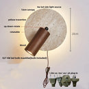 Axyaa Nordic LED Wall Light Yellow Travertine Bedside Sconce Stair Fixture