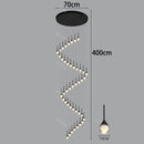 Axyaa Crystal Chandelier Stair Pendant Light Modern Living Room Interior Lighting
