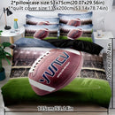 Axyaa Stadium Red Olive Pattern Quilt Cover Set for Cozy Bedrooms