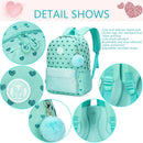 Axyaa Girls School Backpack Set: Bag, Lunch Bag, Pencil Case | Lightweight, Multi-Purpose Daypack