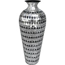 Axyaa Geometric Glass Mosaic Floor Vase - Elegant Accent Design for Home Decor