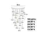 Axyaa Nordic Lava LED Pendant Lights Indoor Lighting Chandelier Kitchen Loft Decor