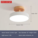 Axyaa Nordic Ceiling Lamps Wood Round for Indoor Lighting in Multiple Rooms