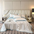 Axyaa Embroidered Silk Summer Quilt 4-Piece Bedding Set