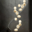 Axyaa Natural Marble Bedroom Chandelier - Designer Spanish Lighting for Restaurant, Hotel & Home