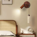 Axyaa Mid Century Modern LED Wall Lights Adjustable Switch Yellow Travertine Bedroom Lamps