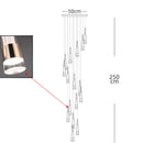 Axyaa Nordic Home Decoration Stair Chandelier Living Room Bedroom Dining Room Pendant Ceiling Light