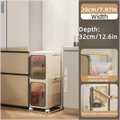 Axyaa 20cm Multi-Layer Slim Storage Cabinet Organizer for Bathroom Kitchen Living Room