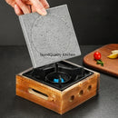 Axya BBQ Steak Plate | High Temp Stone Grill for Volcanic Rock Barbecue