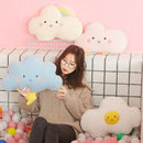 Axyaa Rainbow Sun Lightning Cloud Pillow for Girls
