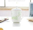 Axyaa Green Orchid Bone  Beer Glass with Sling and Lid.