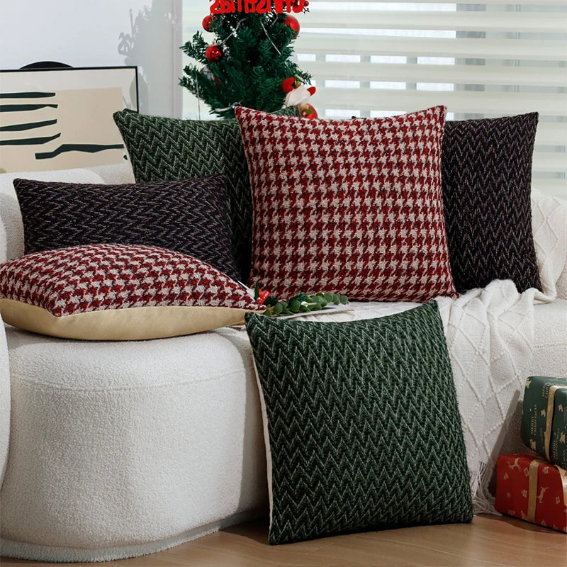 Axyaa Christmas Geometric Cushion Cover 45x45cm for Home Decor