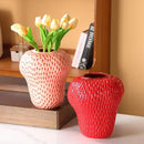 Axyaa Cartoon Strawberry Vase Flowerpot Girl Kids Room Decor Ceramic Home Accessories