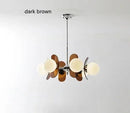Axyaa Glass Ball Pendant Light in Dark Brown Orange